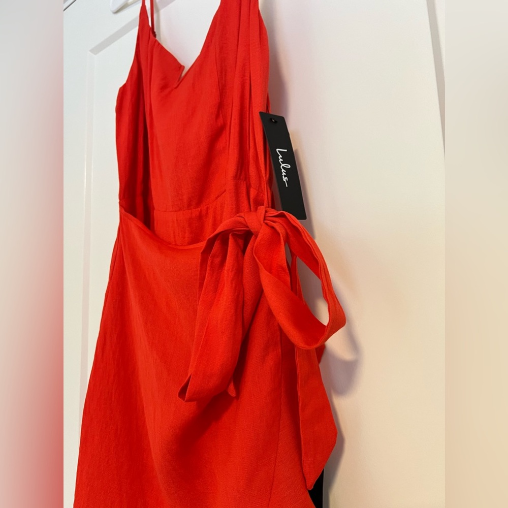 Lulu's Red Ruffle Mini Dress - Picture 3 of 12